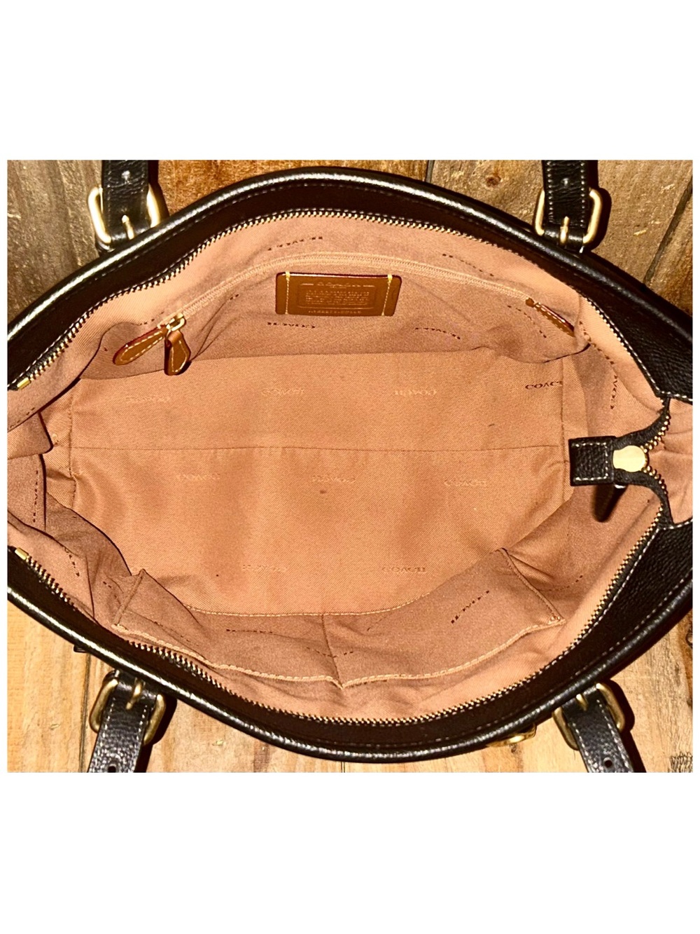 Coach. 5 Piece Set: Taylor Tote & Free Wristlet, Sunglasses, Scarf & Dust Bag. - Picture 6 of 16